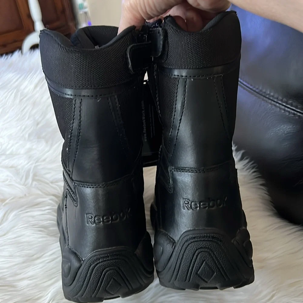 REEBOK Men’s Stelth Boots 🥾 with side zipper size 9/5 - Picture 9 of 11
